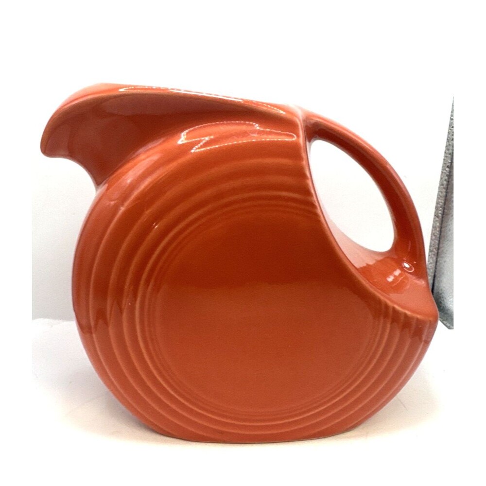 Fiesta ware Vintage  Red Orange Disc Water Pitcher Fiestaware